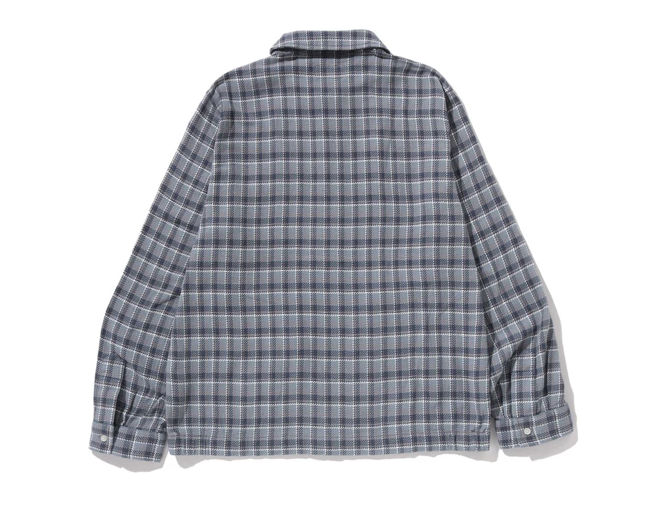 【BAPE男生】0221 發售 拉鏈襯衫 BAPE CHECK ZIP SHIRT