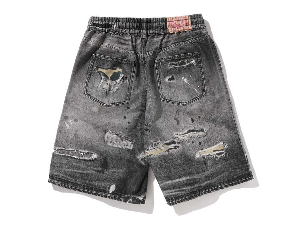 【BAPE男生】0221 發售 寬版 BAPE STA FAKE PRINT RELAXED FIT SHORTS