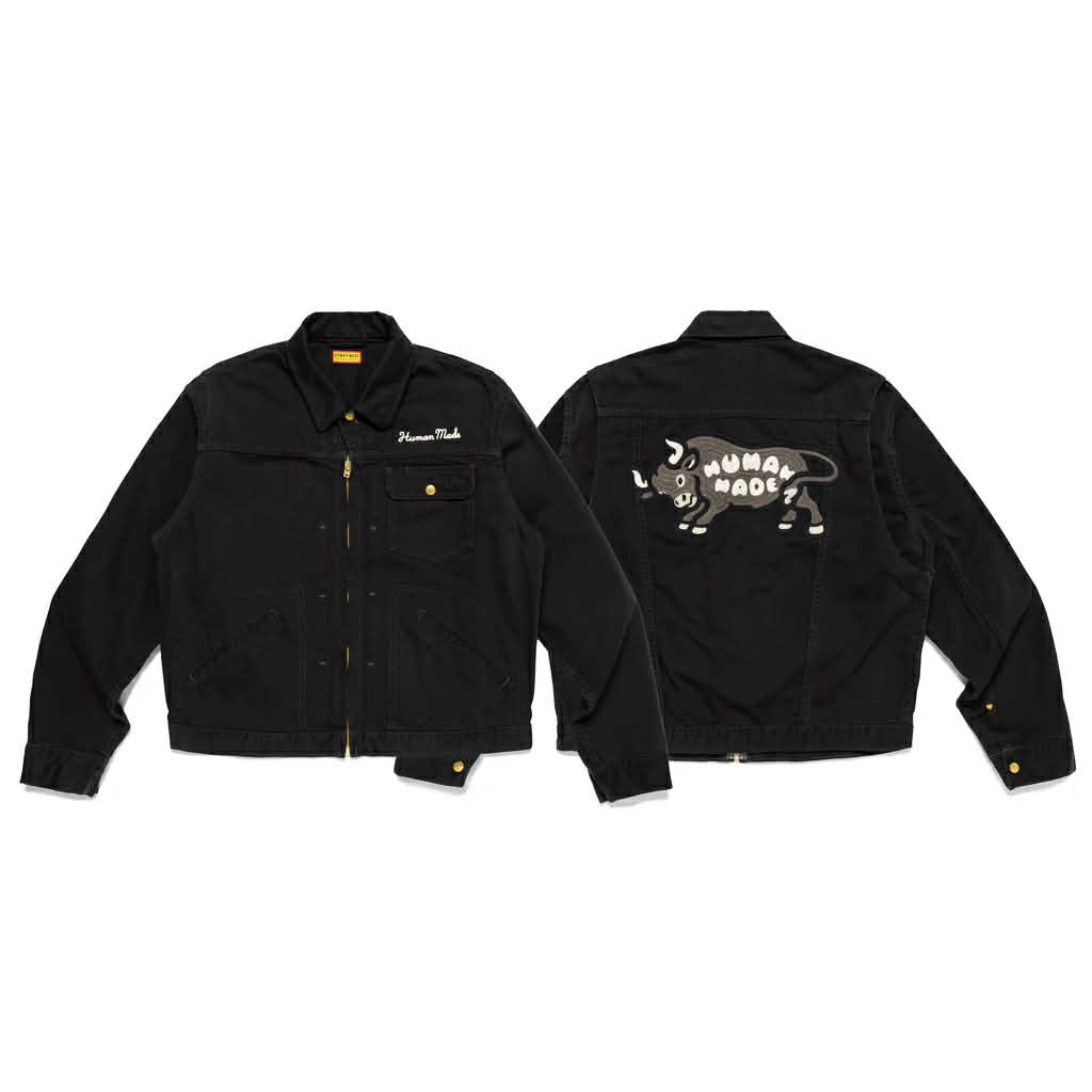 ブラック　HUMAN MADE Zip-up Work Jacket Kobe Human Made Bull Zip Up Work Jacket (Kobe)