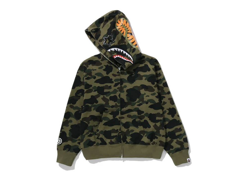 【BAPE女生】0221 發售 露眼水鑽 1ST CAMO SHARK FULL ZIP HOODIE