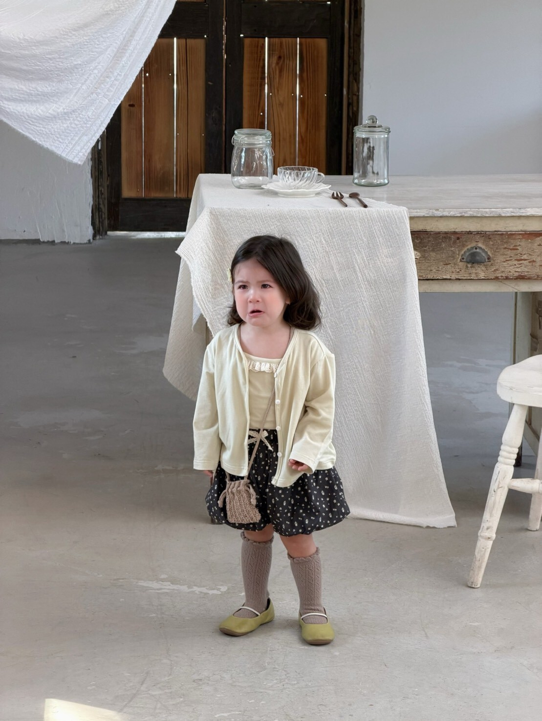 韓系小碎花澎澎花苞褲