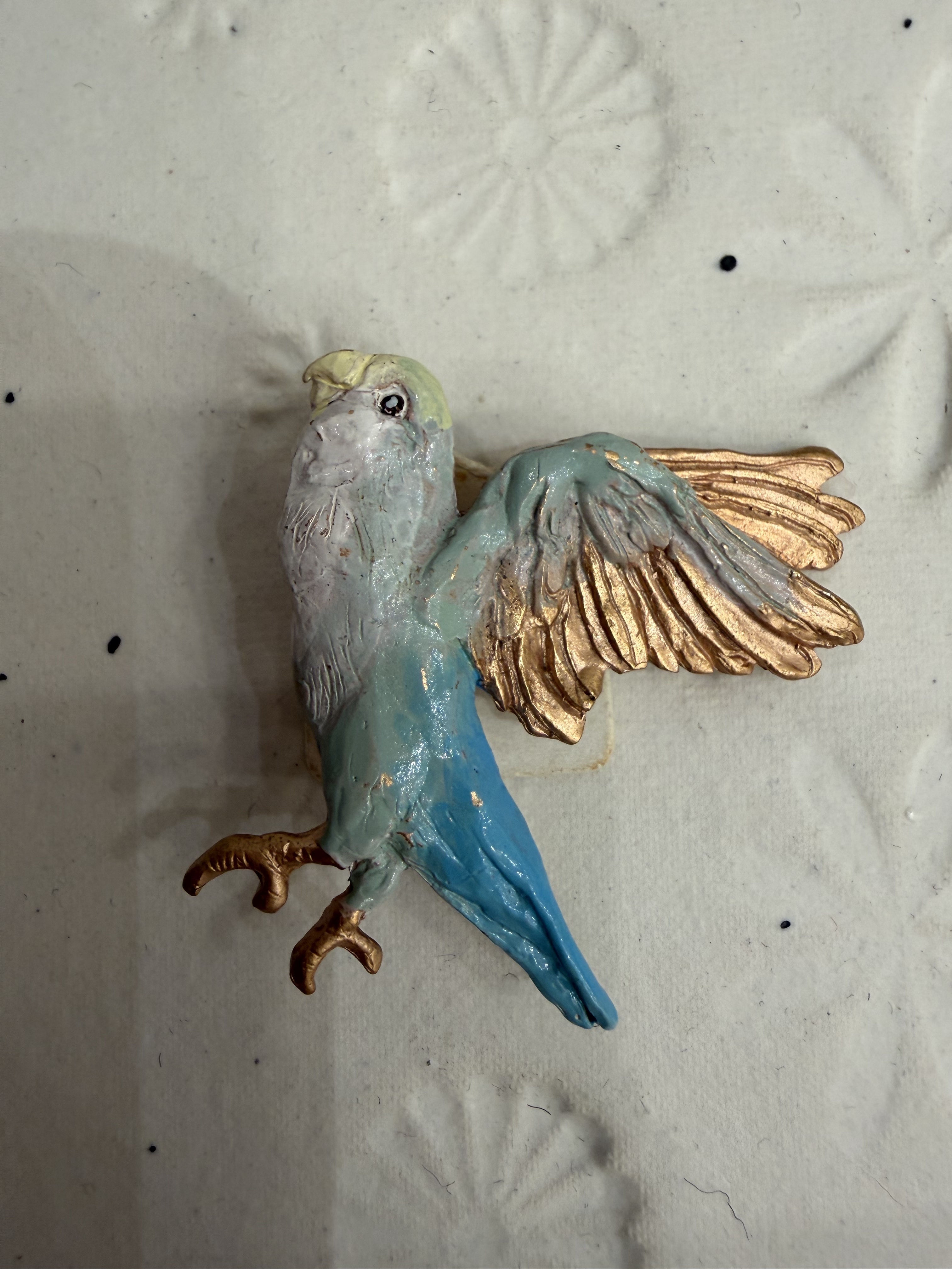 Palnart Poc彩繪鸚鵡胸針