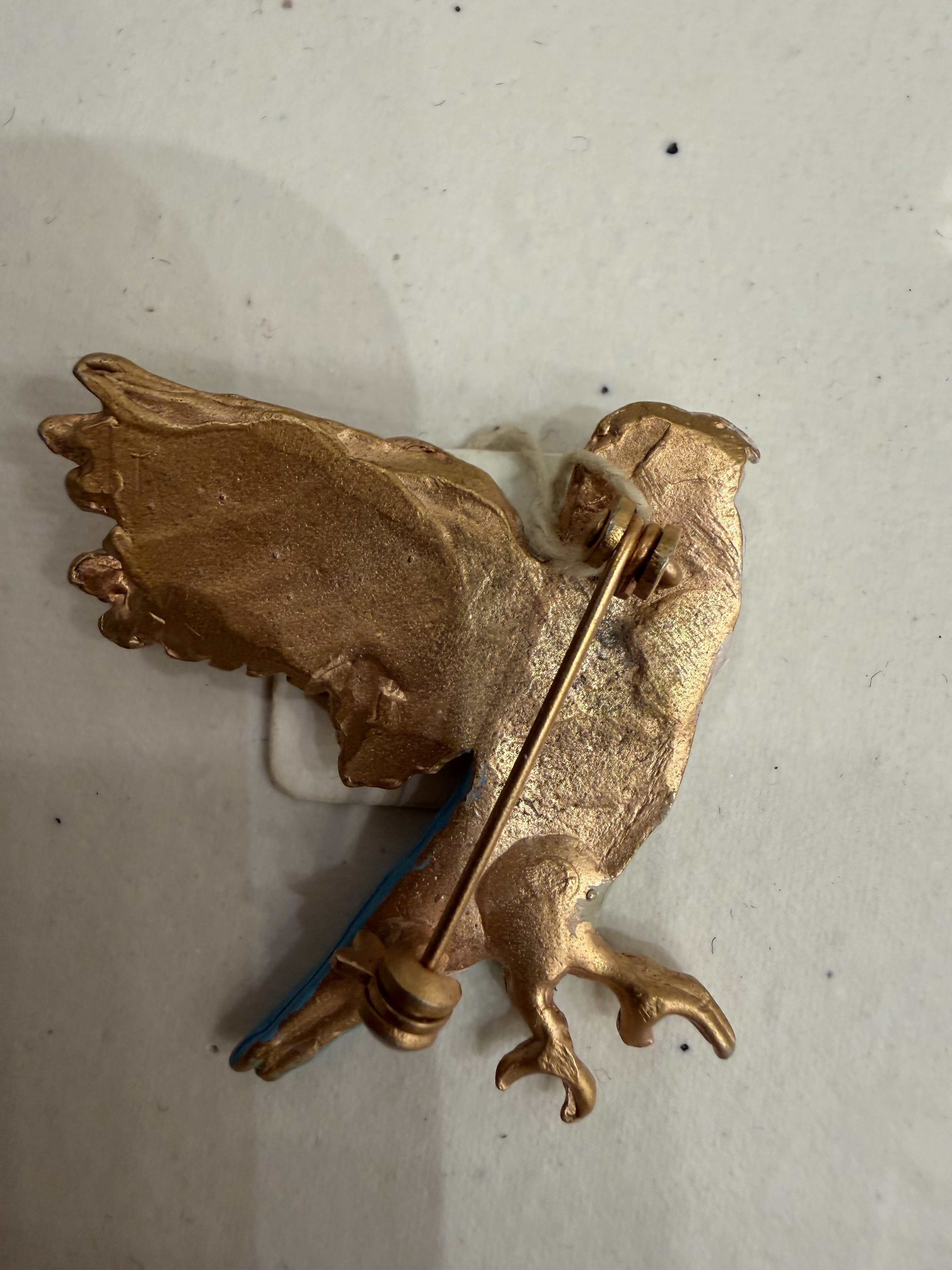 Palnart Poc彩繪鸚鵡胸針