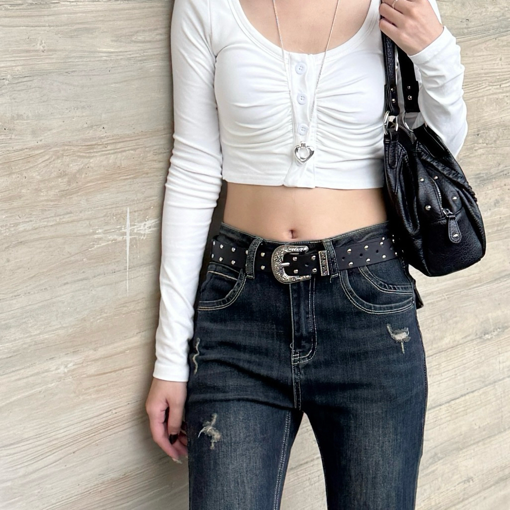 酷帥擔當😎雕花雙排卯釘皮帶(2色)