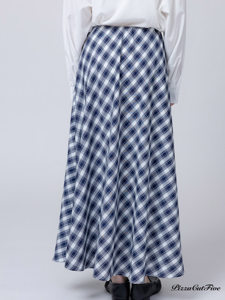 格紋打褶長裙 PizzaCutFive PCF261492001