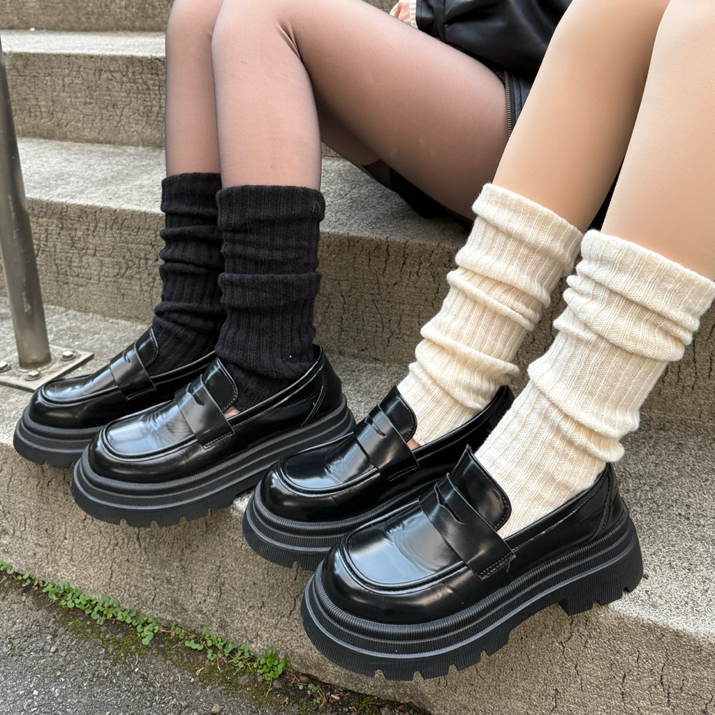 秋冬必備單品☃️高筒堆堆泡泡襪(5色)