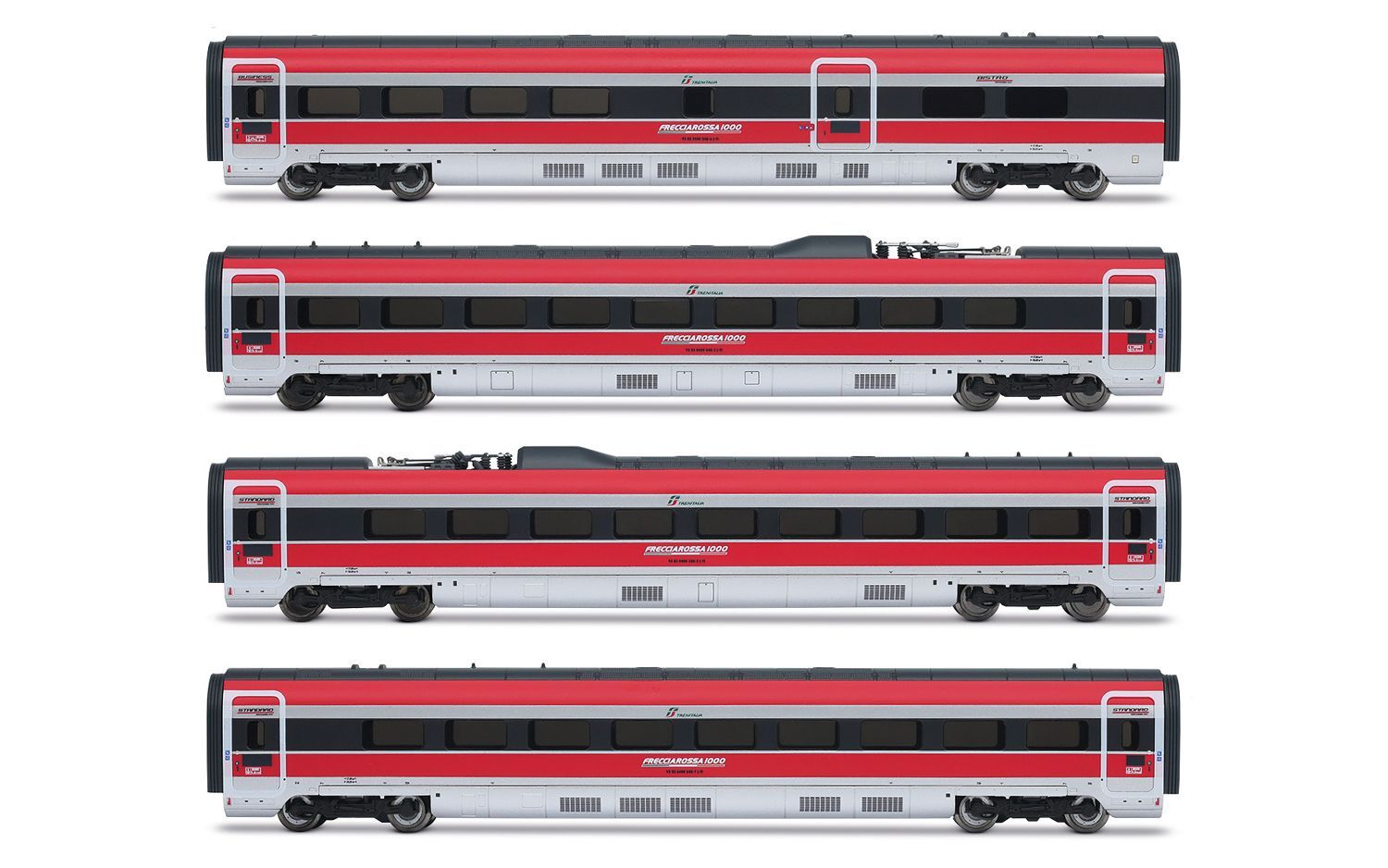 Arnold HN3514 1:160 FS Trenitalia，高速列車「Frecciarossa 1000」的4節中型車廂組，「全新旅程的樂趣」廣告，第6集