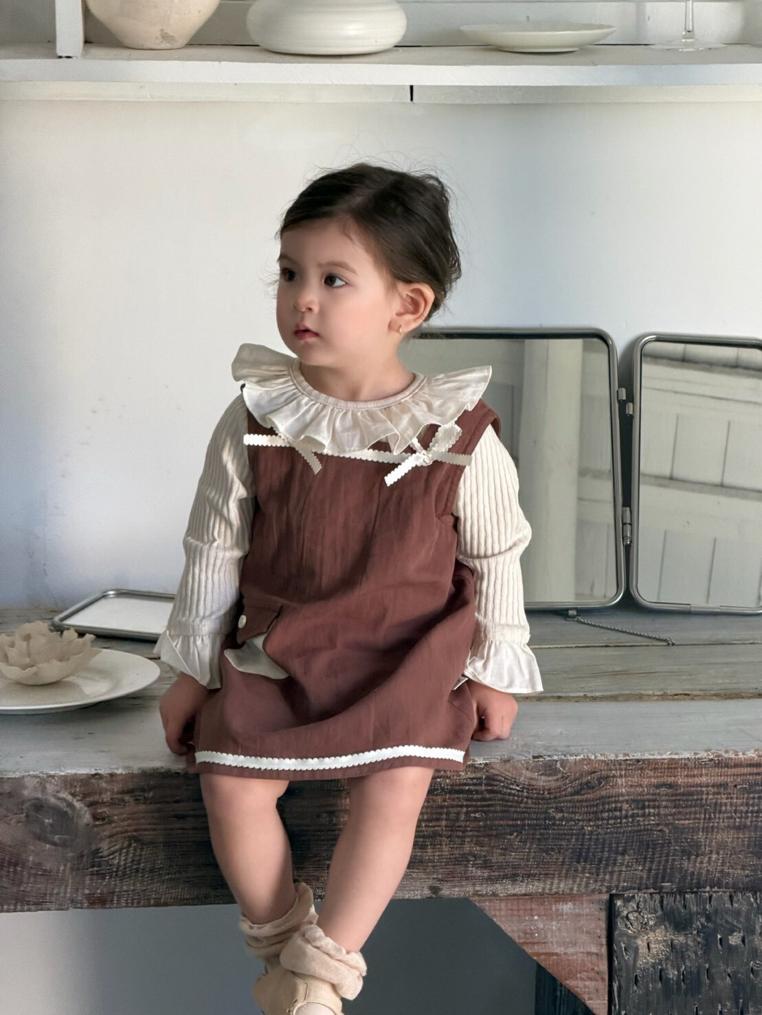 可可蝴蝶結背心裙