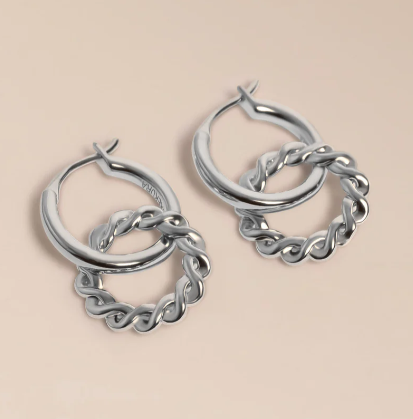 1WK0708-486 [WAEKURA] Earrings Diane - Silver (A-LX-E)