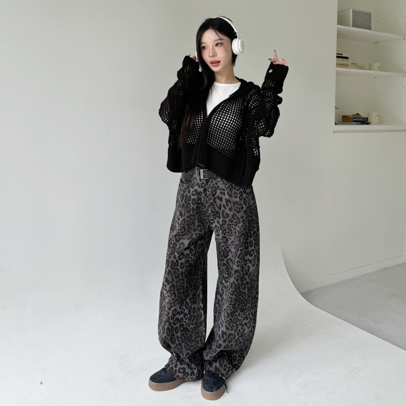 時髦酷帥風🖤連帽洞洞針織短版外套(3色)有拇指孔!!