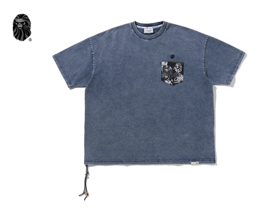 【BAPE BLACK】0221 發售 口袋BAPE BLACK HAWAIIAN MOTIF PATCH POCKET TEE #2