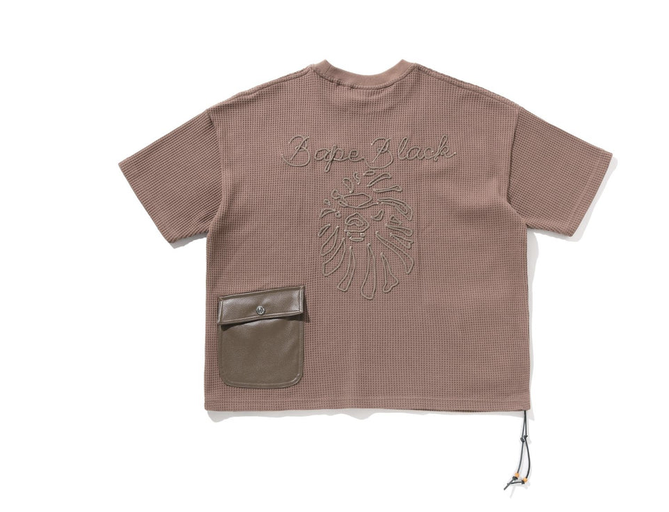 【BAPE BLACK】0221 發售 BAPE BLACK WAFFLE WORKER ROPESTITCH TEE