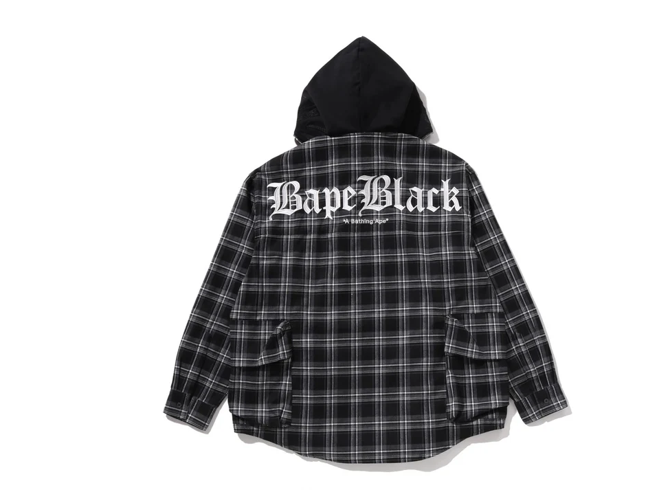【BAPE BLACK】0221 發售 BAPE BLACK GRUNGE CHECKER SHIRT