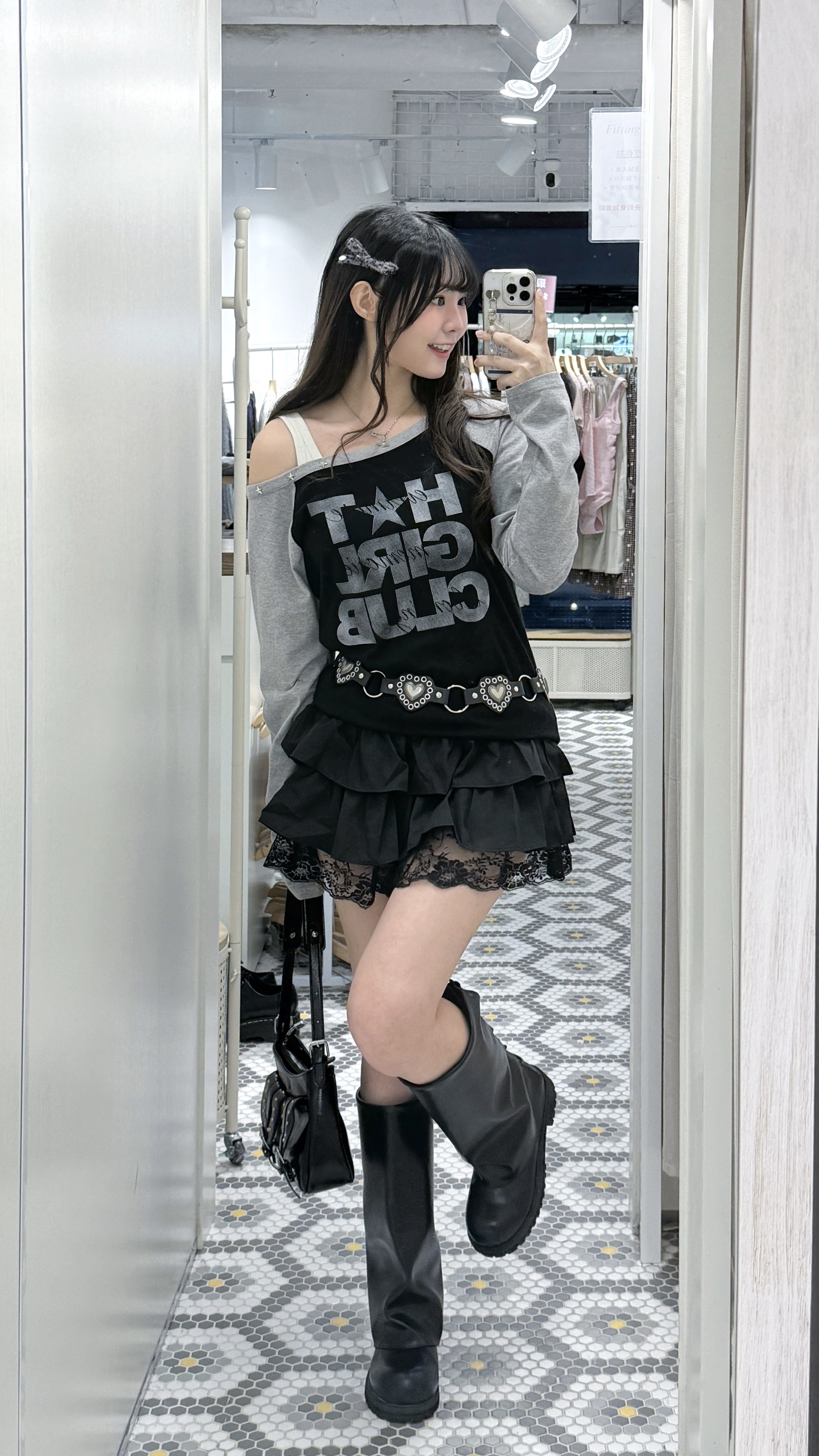 D0510｜溫柔女友感蕾絲邊蛋糕短裙Ი⑅𐑼 . . 💭