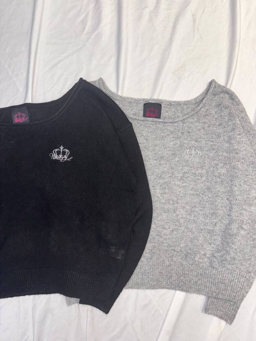 【9090 girl】0221 發售 Knit Off-shoulder Top