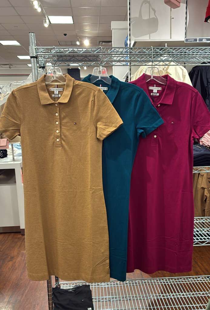 VO018 Tommy Hilfiger 細LOGO有領連身裙