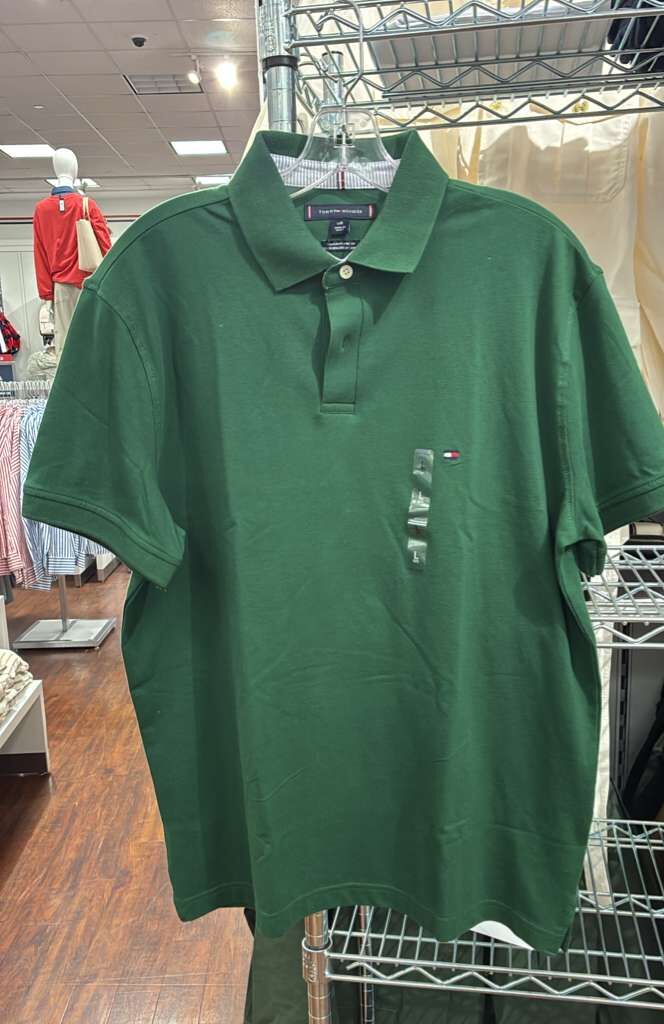 VO029 Tommy Hilfiger 細LOGO綠色POLO TEE