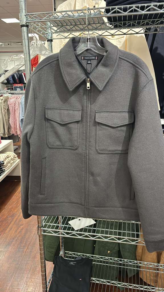 VO041 Tommy Hilfiger 雙袋拉鏈灰色外套