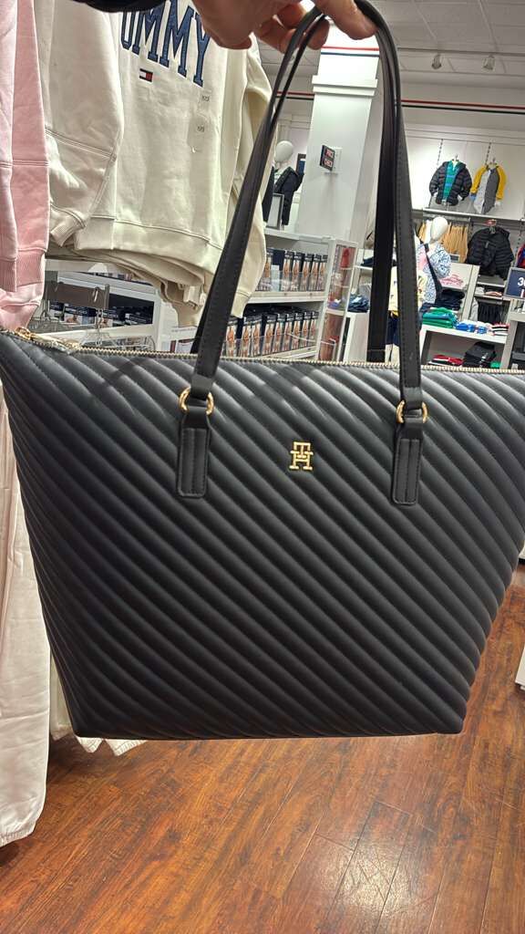 VO043 Tommy Hilfiger TH LOGO斜紋TOTE BAG 40X31CM