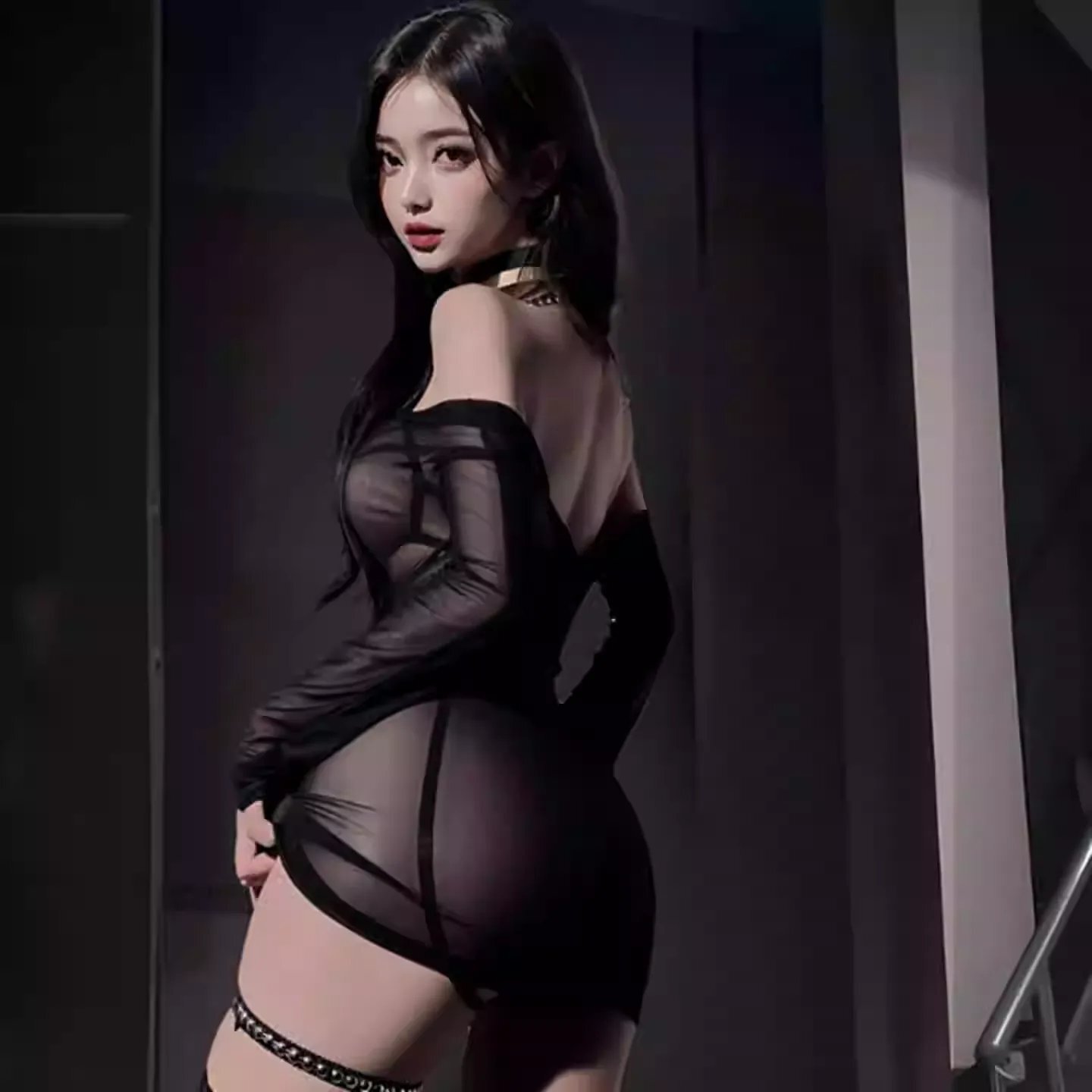 Lush Secrets LS-053 黑絲幻夜誘惑套裝