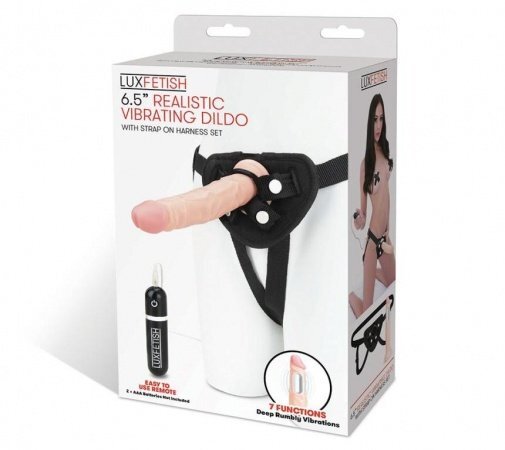 Lux Fetish 6.5" 穿戴式震動仿真陽具