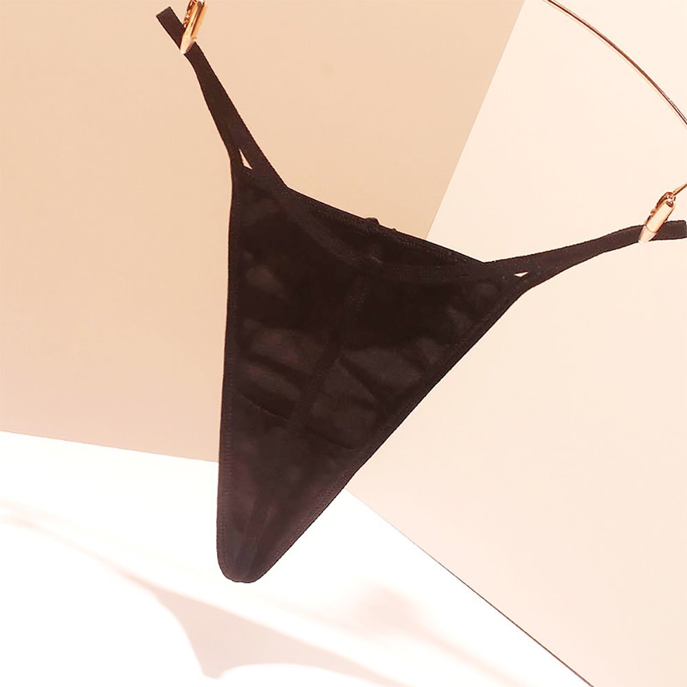 Garden Costume GB-794 迷你珍珠裝飾 黑色情趣內褲