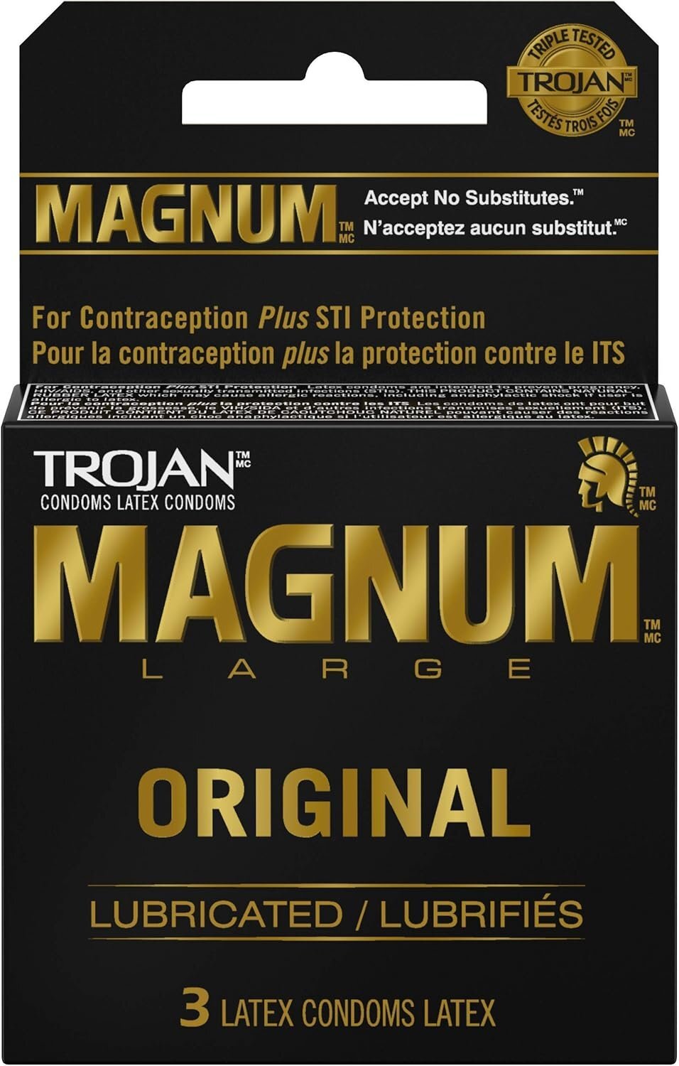 Trojan 戰神 Magnum Original 乳膠安全套 3片裝