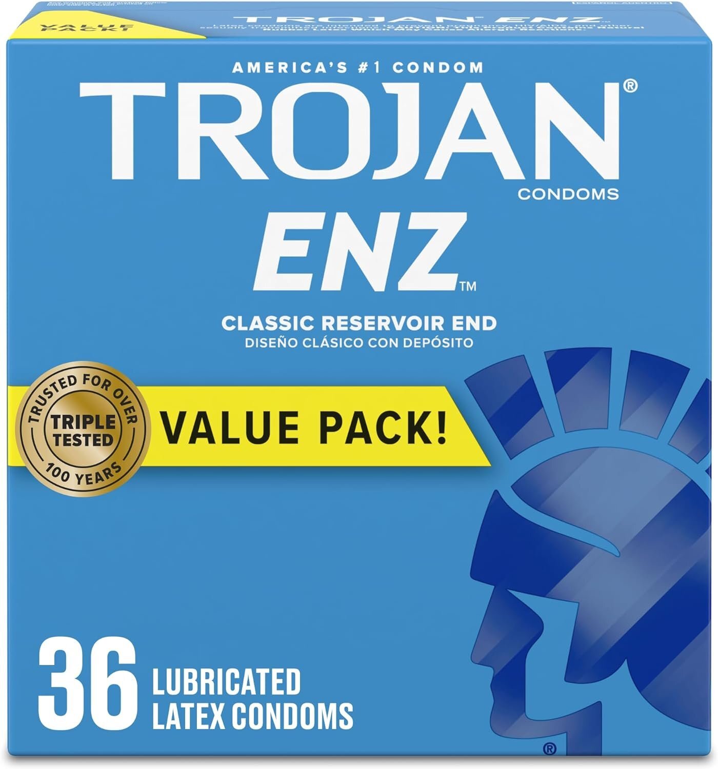 Trojan 戰神 ENZ 加倍超多潤滑乳膠安全套 36片裝