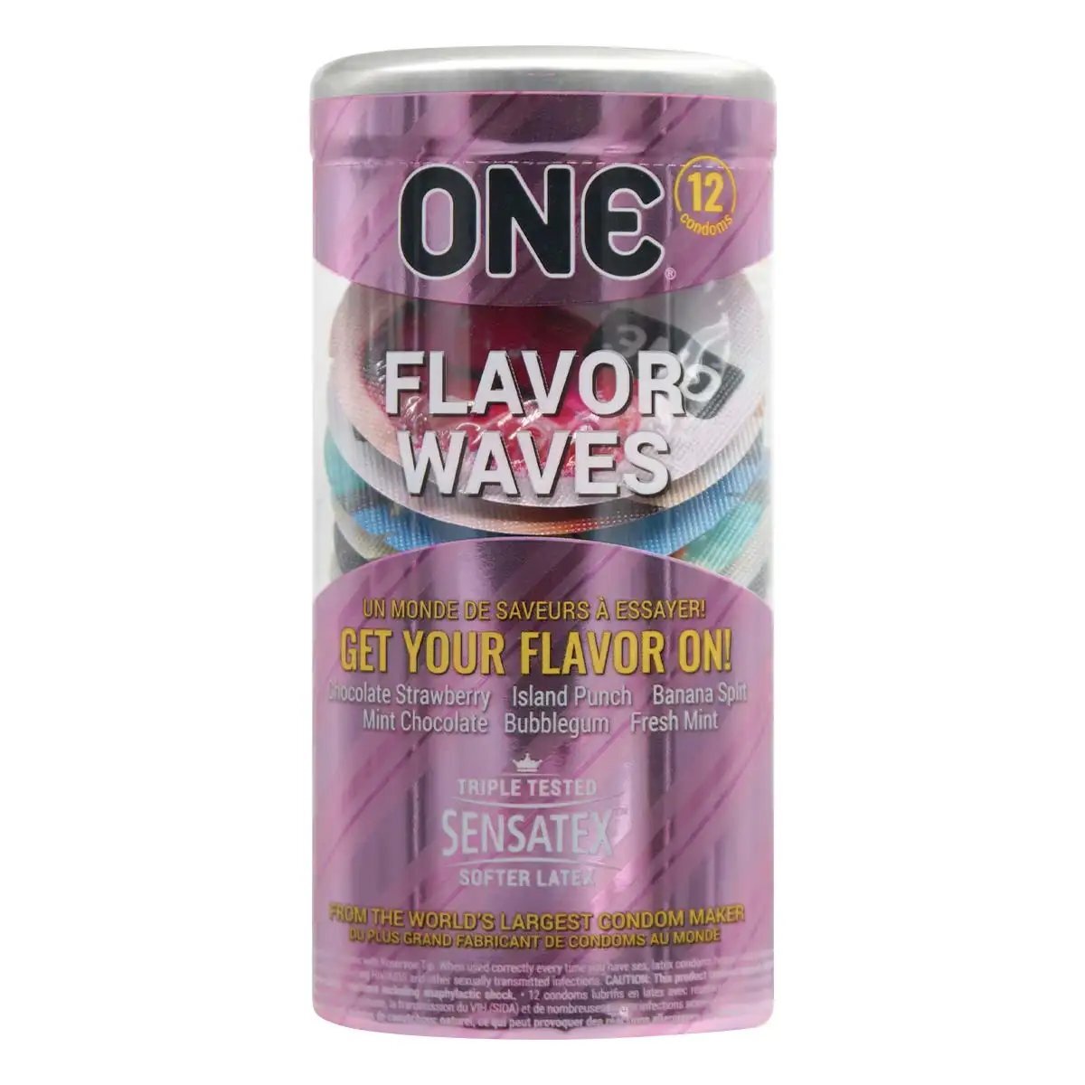 ONE FlavorWaves 什錦口味乳膠安全套 12 片裝