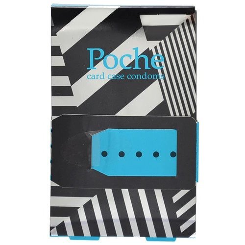 Japan Medical Poche 咭片盒橫紋 乳膠安全套 4片裝