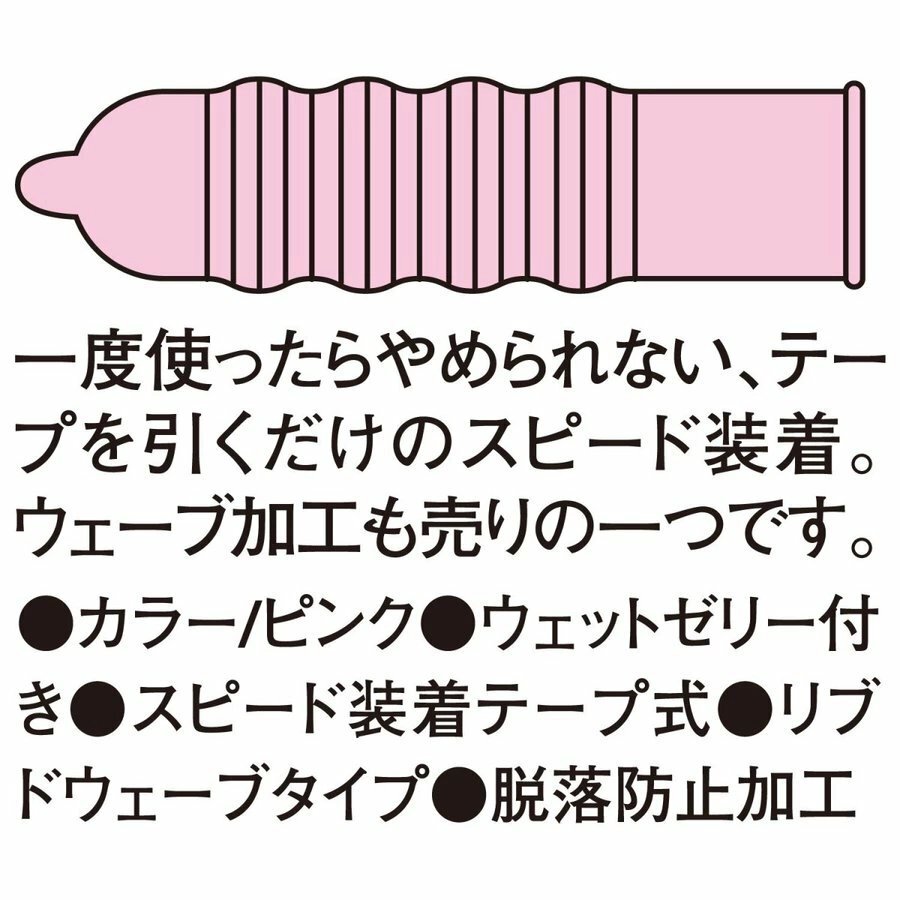 Japan Medical 波浪防滑乳膠安全套 1000 8片裝