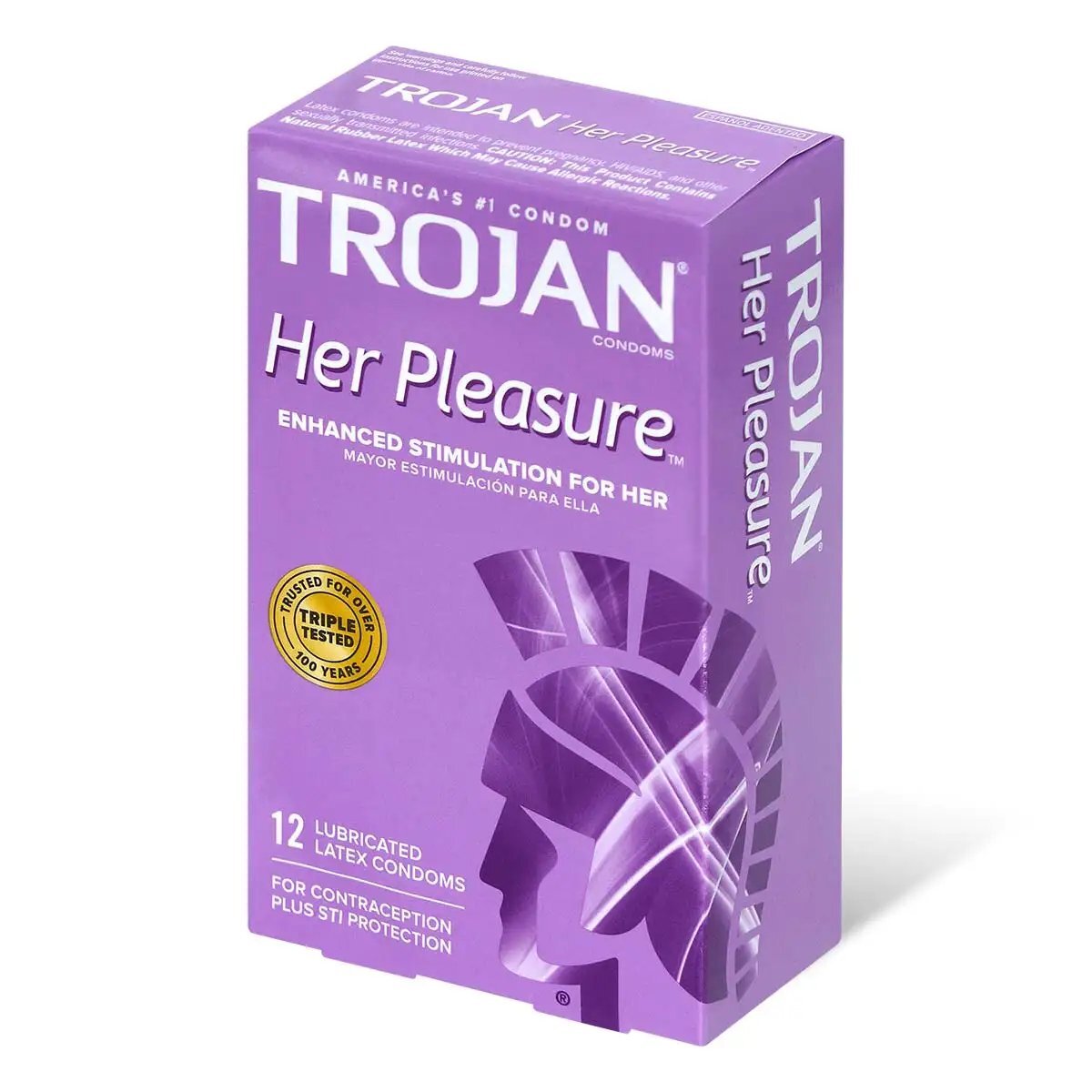 Trojan 戰神 Her Pleasure 女性快感乳膠安全套 12片裝