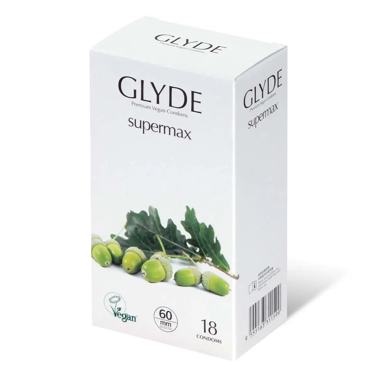 Glyde 格蕾迪 素食主義 加大碼 60mm 乳膠安全套 18片裝