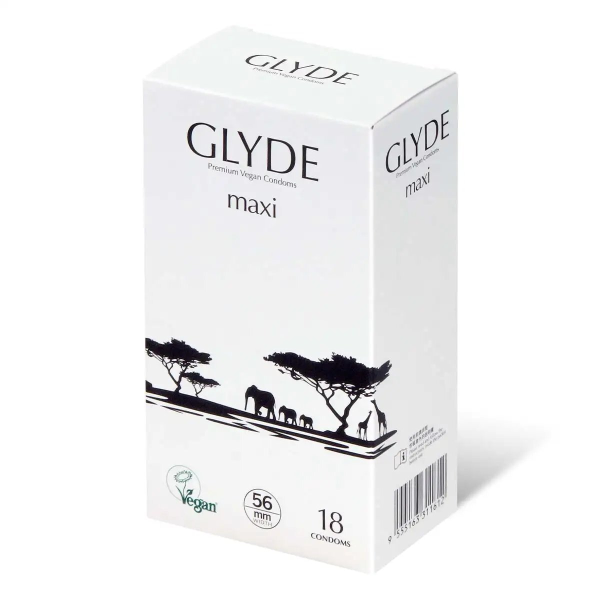 Glyde 格蕾迪 素食主義 大碼 56mm 乳膠安全套  18片裝