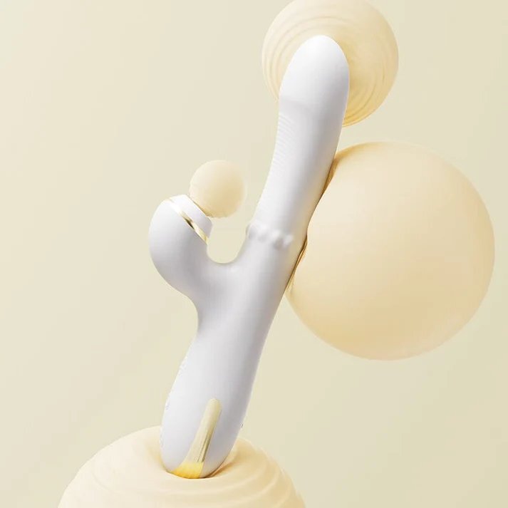Erocome Pyxis 羅盤座伸縮轉珠吸震按摩棒 白色