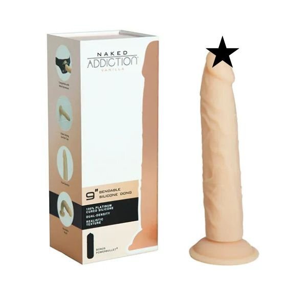 Naked Addiction 雙密度矽膠假陽具 9"