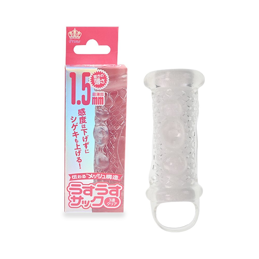 Prime 超薄透明陰莖套 (3粒 透明)
