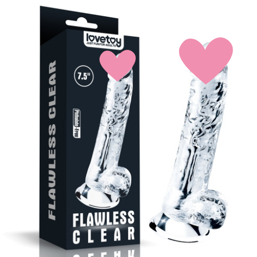 Lovetoy Flawless 假陽具 7.5" - 透明