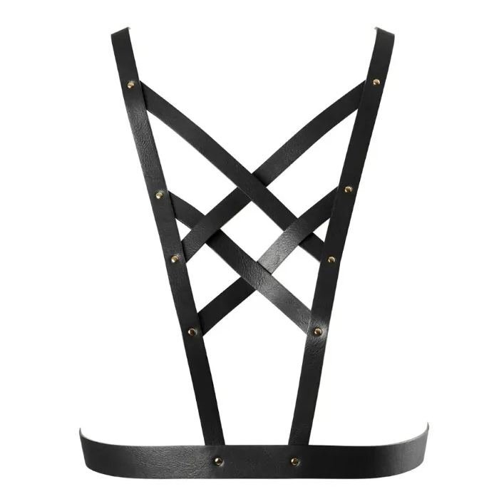 Bijoux Indiscrets Maze 交叉胸部吊帶 黑色