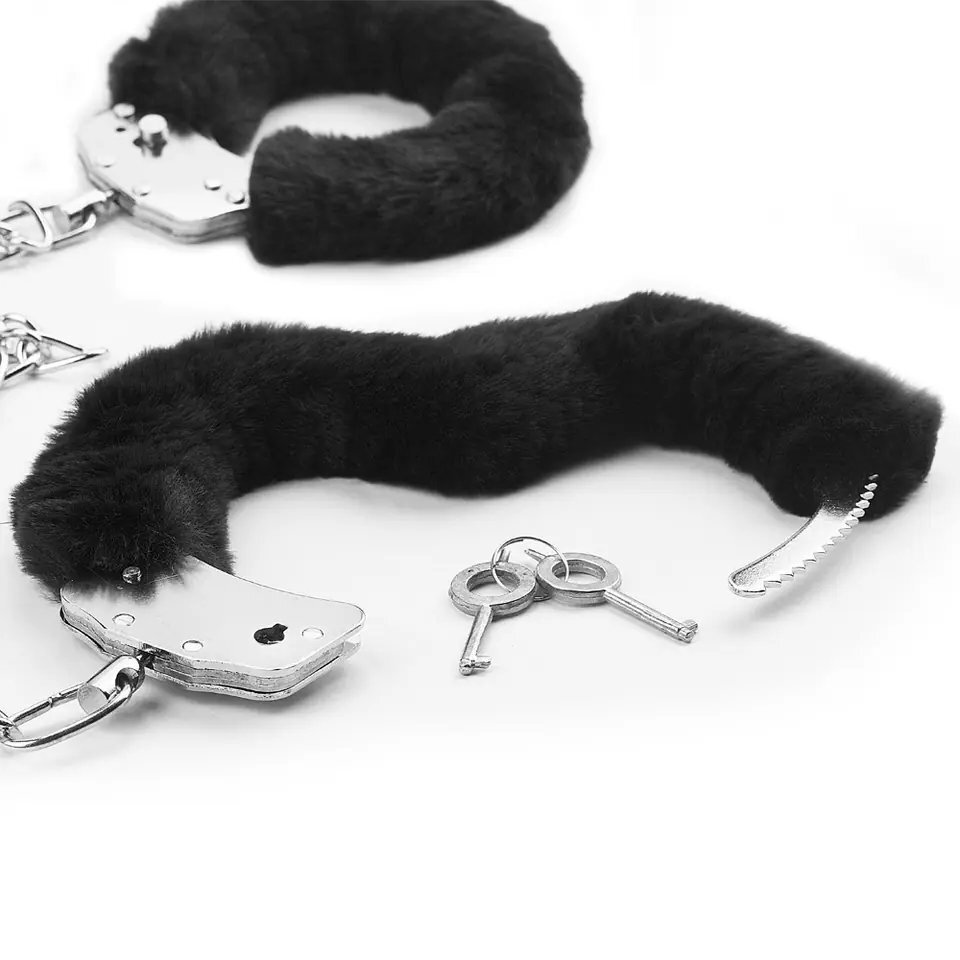 Lovetoy Fetish Pleasure Fluffy Leg Cuffs 毛絨金屬腳扣