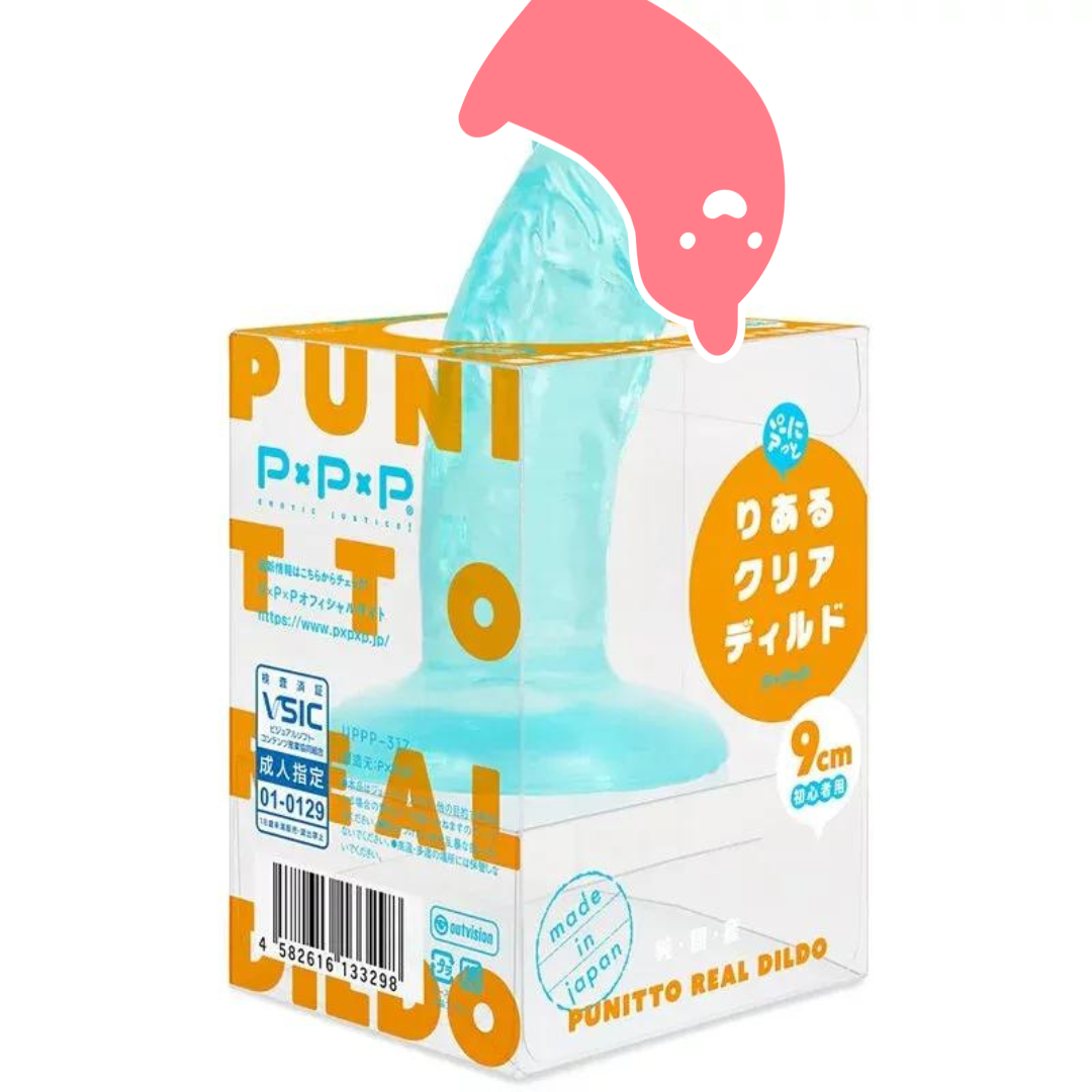 PxPxP 彈力仿真按摩棒 9cm 新手用 (藍色/肉色)