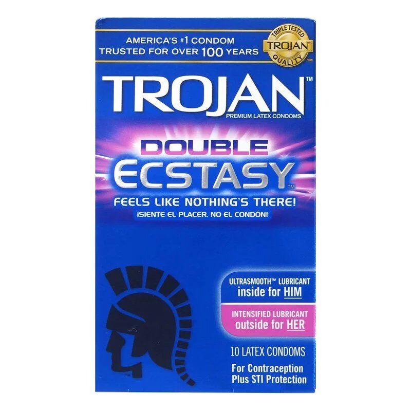 Trojan 戰神 雙重狂喜 72/52mm 乳膠安全套 10片裝