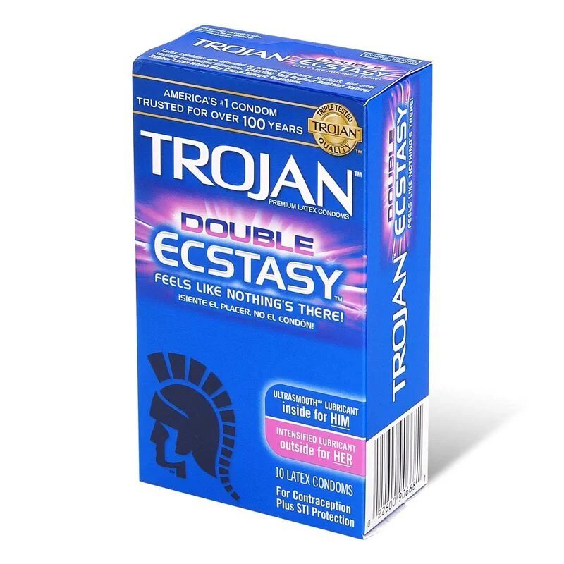 Trojan 戰神 雙重狂喜 72/52mm 乳膠安全套 10片裝