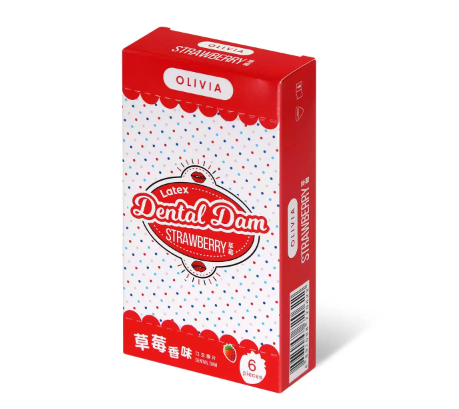 奧莉維亞 Olivia 糖果屋 草莓香味 6 片口交膜片