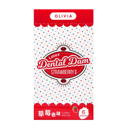 奧莉維亞 Olivia 糖果屋 草莓香味 6 片口交膜片