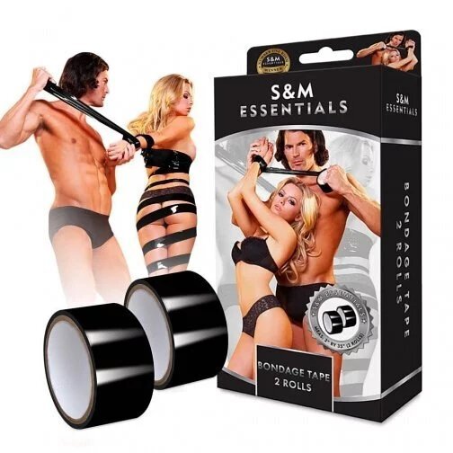 S&M Essentials 束縛膠帶(2 卷) 黑色 / 粉紅色