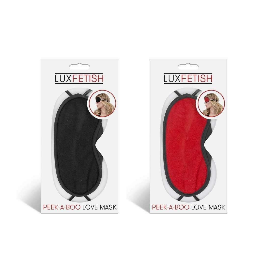 Lux Fetish Peek-A-Boo 眼罩 (黑色/紅色/豹紋)