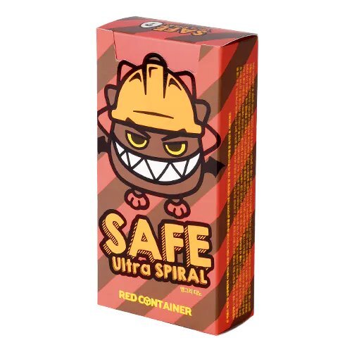 Red Container Safe Ultra Spiral 螺旋安全套12片裝 (Dino)
