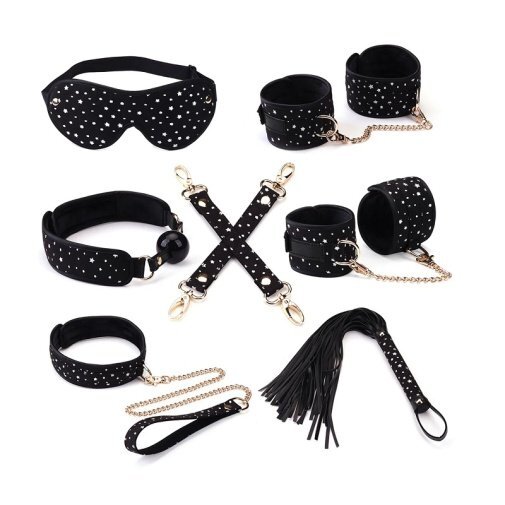 Liebe Seele 星空7件束縛套裝 - 黑色