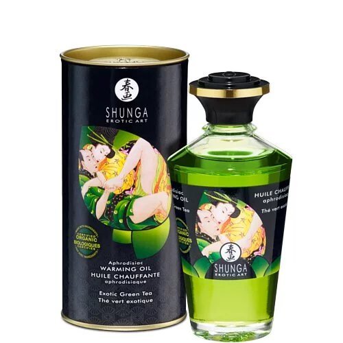 Shunga 催情熱感有機按摩油 綠茶香氣 100mL